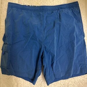Men's Royal Blue Cargo Swim Shorts